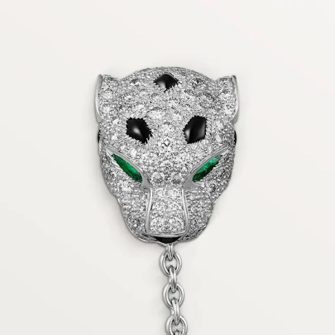 Accesorios Panthere De Cartier de elegancia masculina – Joya de bolsillo Panthere De Cartier de diamantes y oro – Cartier