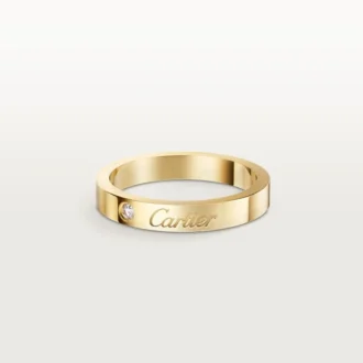 Alianza C De Cartier, 3 mm de ancho, 1 diamante