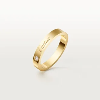 Alianza C De Cartier, 3 mm de ancho, 1 diamante