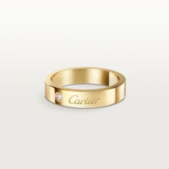 Alianza C De Cartier, 4 mm de ancho, 1 diamante