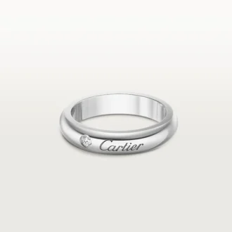 Alianza C de Cartier, 4 mm de ancho, 1 diamante