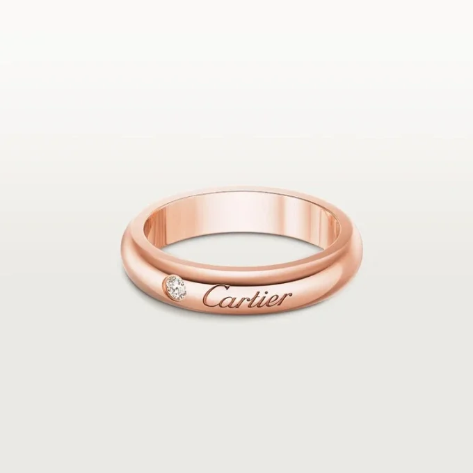 Alianza C De Cartier, 4 mm de ancho, 1 diamante