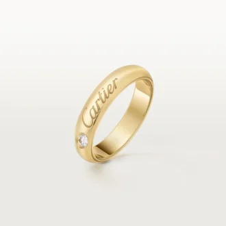 Alianza C De Cartier, 4 mm de ancho, 1 diamante