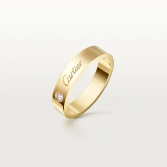 Alianza C De Cartier, 4 mm de ancho, 1 diamante