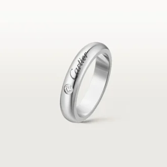 Alianza C de Cartier, 4 mm de ancho, 1 diamante