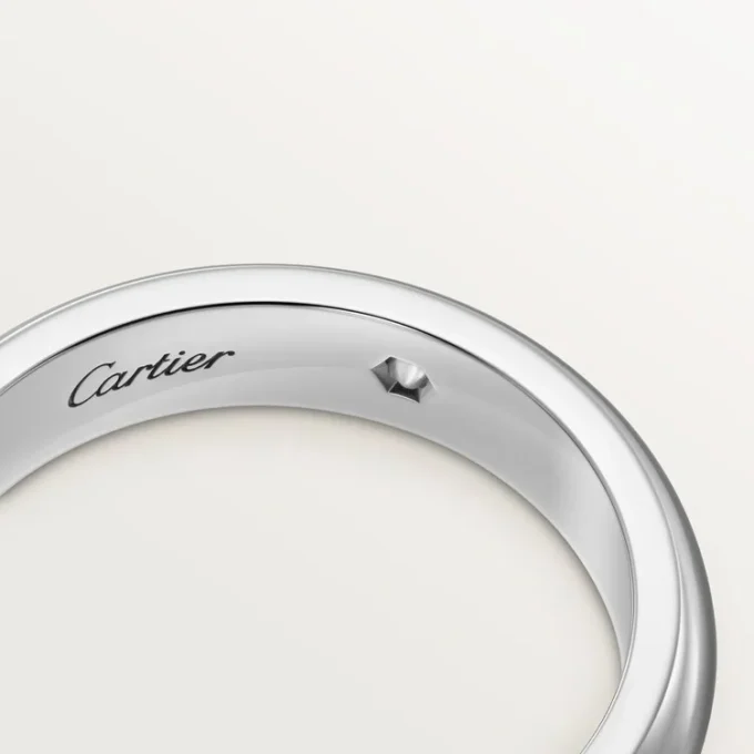 Alianza C de Cartier, 4 mm de ancho, 1 diamante