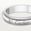 Alianza C de Cartier, 4 mm de ancho, 1 diamante