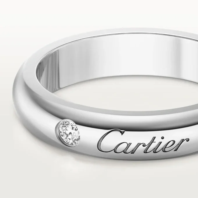 Alianza C de Cartier, 4 mm de ancho, 1 diamante