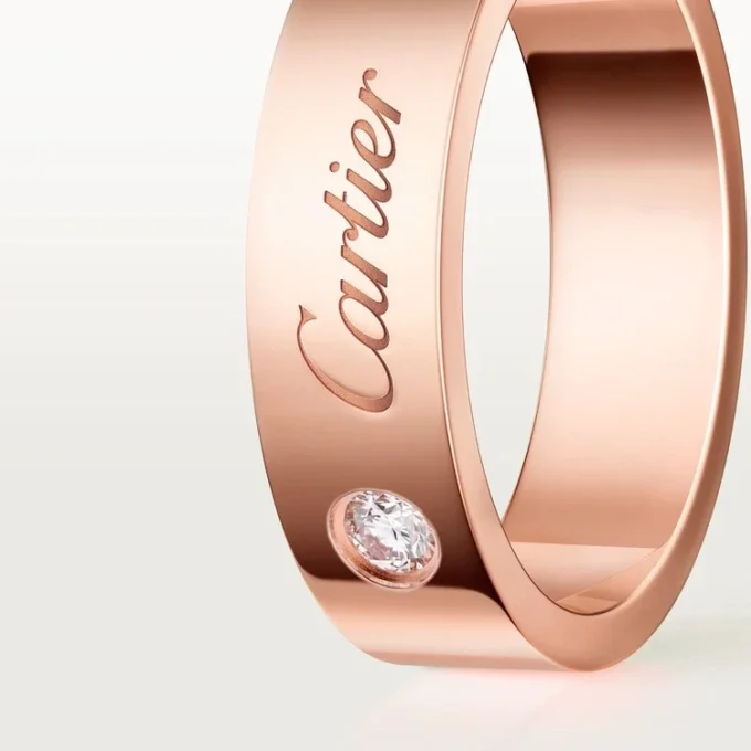Alianza C De Cartier, 5 mm de ancho, 1 diamante