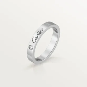 Alianza C de Cartier – Platino, diamantes – Cartier