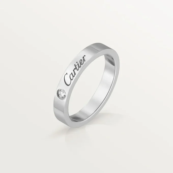 Alianza C de Cartier – Platino, diamantes – Cartier