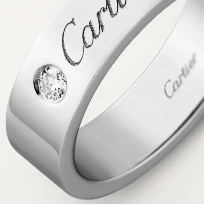 Alianza C de Cartier – Platino, diamantes – Cartier