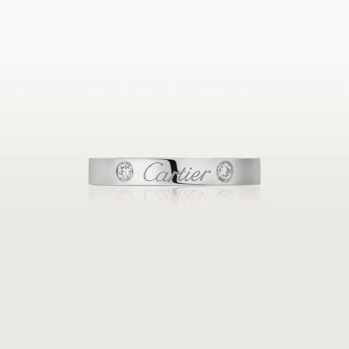 Alianza C de Cartier – Platino, diamantes – Cartier