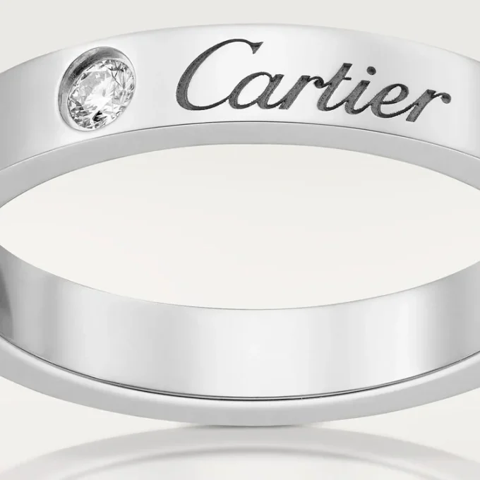 Alianza C de Cartier – Platino, diamantes – Cartier