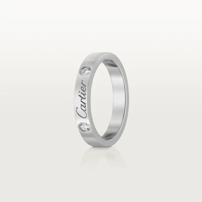 Alianza C de Cartier – Platino, diamantes – Cartier