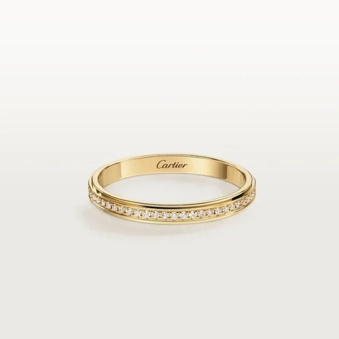 Alianza Cartier D’amour, 2,3 mm de ancho, pavé