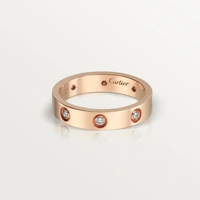 Alianza Love, 8 diamantes – Oro rosa, Diamantes – Cartier