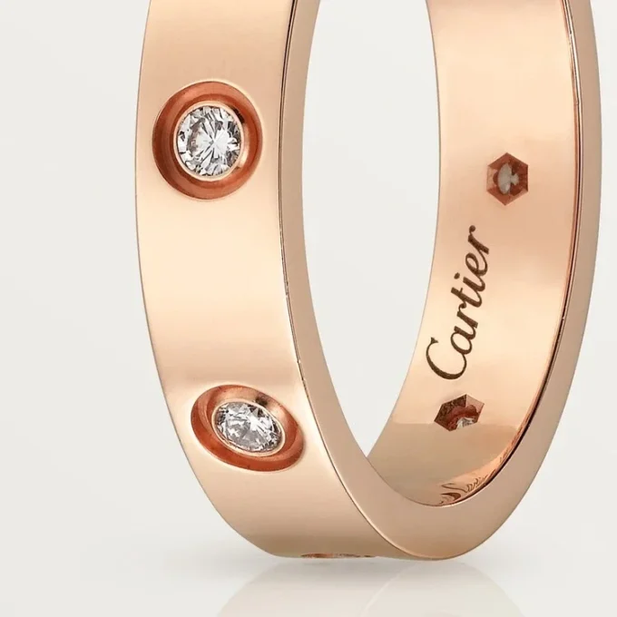 Alianza Love, 8 diamantes – Oro rosa, Diamantes – Cartier