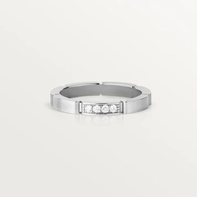Alianza Maillon Panthere – Oro blanco, diamantes – Cartier
