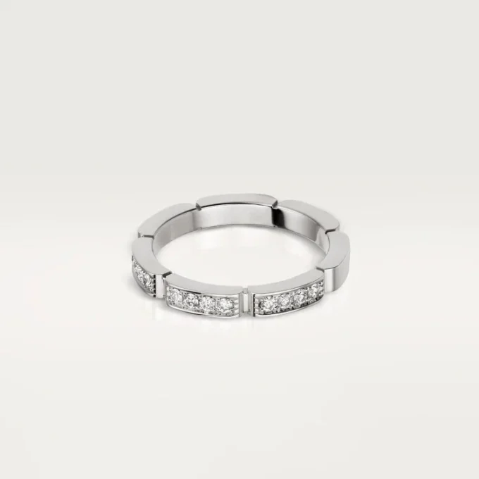Alianza Maillon Panthere – Oro blanco, diamantes – Cartier