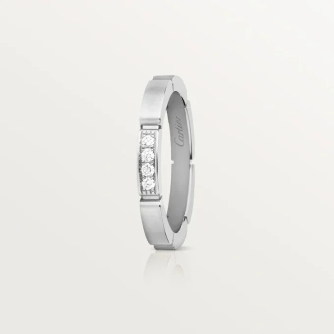 Alianza Maillon Panthere – Oro blanco, diamantes – Cartier