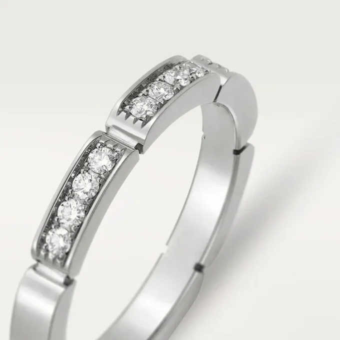Alianza Maillon Panthere – Oro blanco, diamantes – Cartier