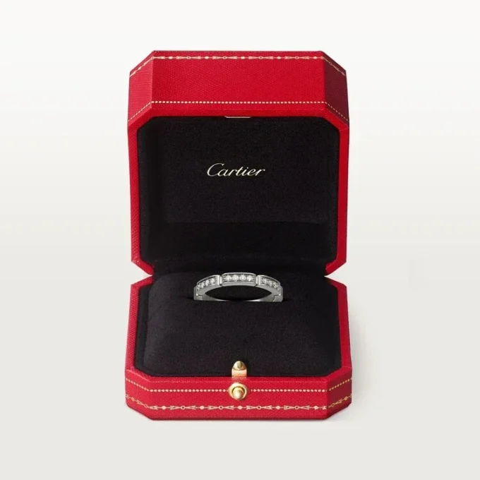 Alianza Maillon Panthere – Oro blanco, diamantes – Cartier