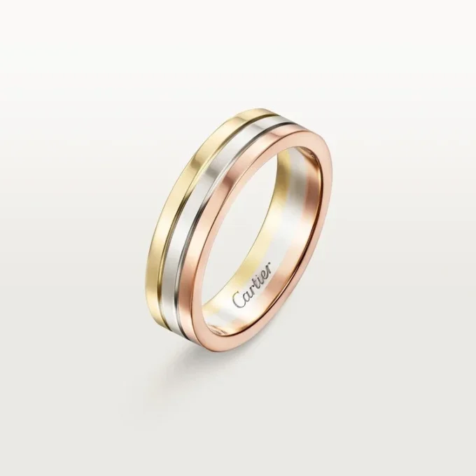 Alianza Vendome Louis Cartier – Oro blanco, oro amarillo, oro rosa – Cartier