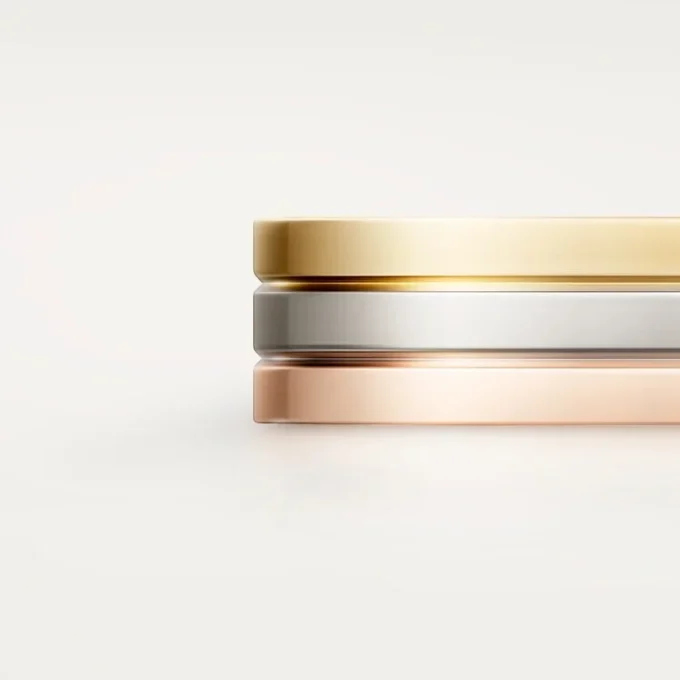 Alianza Vendome Louis Cartier – Oro blanco, oro amarillo, oro rosa – Cartier