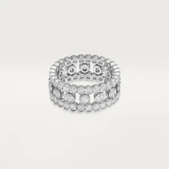 Anillo Broderie De Cartier, triple fila, diamantes