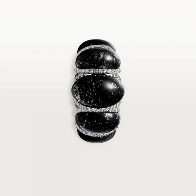 Anillo Cartier Libre Tressage, metacuarcita, diamantes
