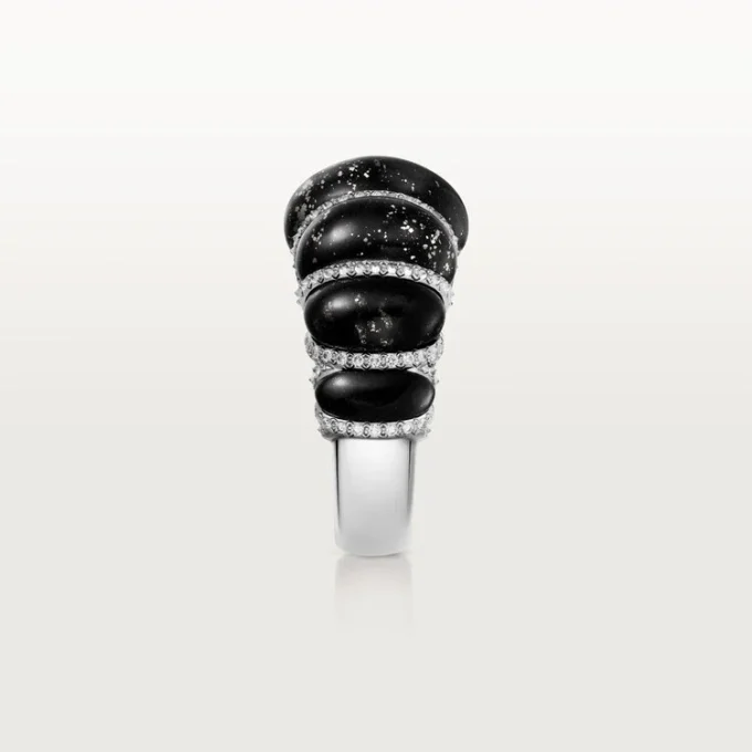 Anillo Cartier Libre Tressage, metacuarcita, diamantes