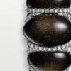Anillo Cartier Libre Tressage, obsidiana, diamantes