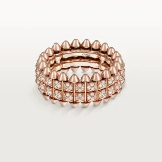 Anillo Clash de Cartier, doble fila, pavé