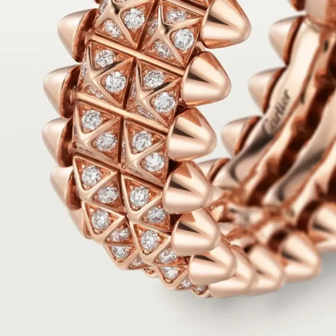 Anillo Clash de Cartier, doble fila, pavé