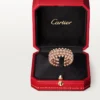 Anillo Clash de Cartier, doble fila, pavé