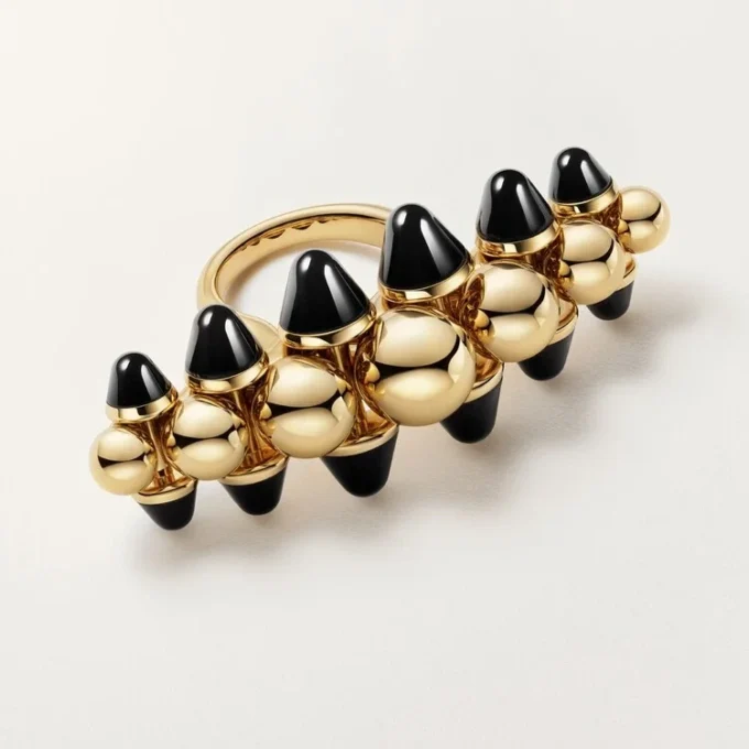 Anillo Clash de Cartier, modelo extragrande, ónix