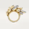 Anillo Grain De Café, semipavé