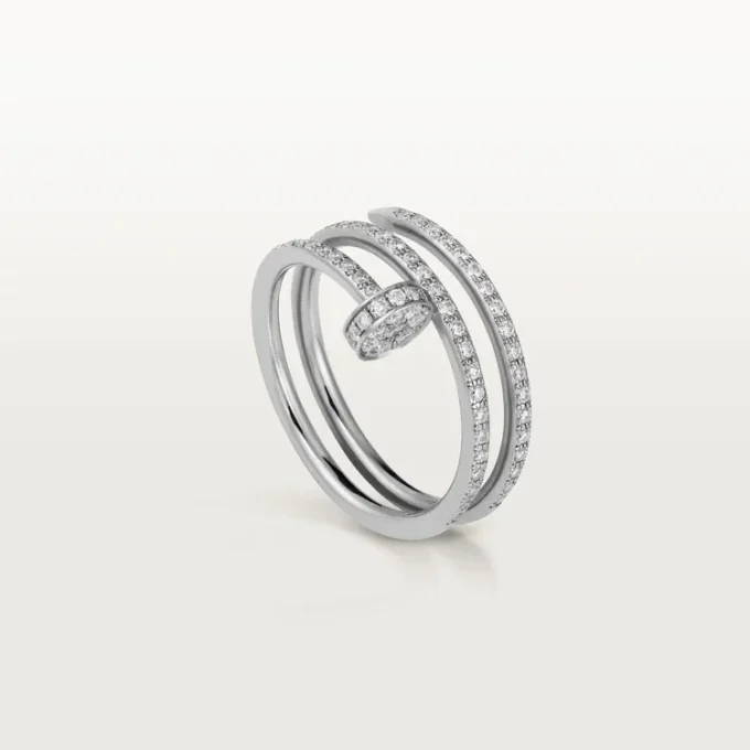 Anillo Juste Un Clou – Oro blanco, diamantes – Cartier