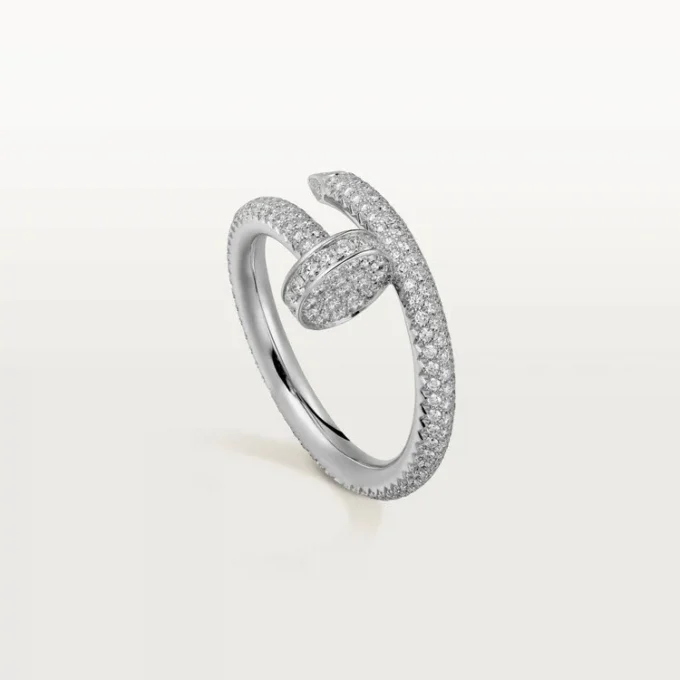 Anillo Juste Un Clou – Oro blanco, diamantes – Cartier