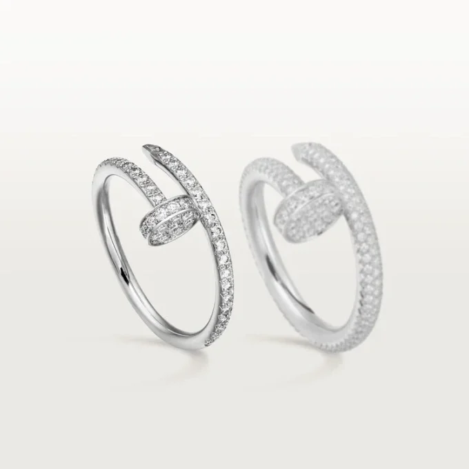 Anillo Juste Un Clou – Oro blanco, diamantes – Cartier