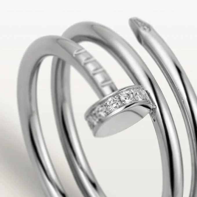 Anillo Juste Un Clou – Oro blanco, diamantes – Cartier