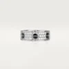 Anillo Love, con pavé de diamantes, cerámica – Oro blanco, cerámica, diamantes – Cartier