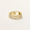Anillo Love, modelo clásico, pavé, 6 diamantes