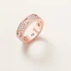 Anillo Love, modelo clásico, pavé, 6 diamantes