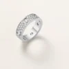 Anillo Love, modelo clásico, pavé, 6 diamantes