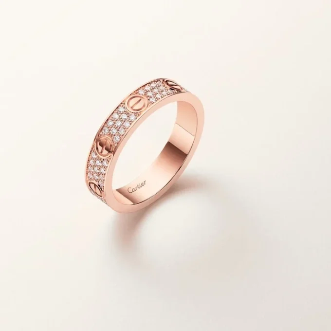 Anillo Love, modelo pequeño, pavé