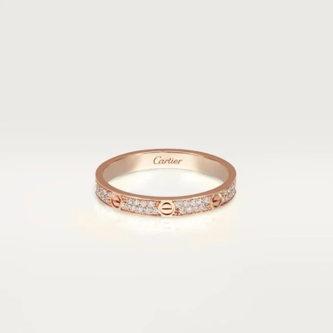 Anillo Love, talla pequeña – Oro rosa, diamantes – Cartier