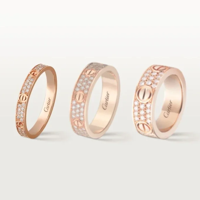 Anillo Love, talla pequeña – Oro rosa, diamantes – Cartier