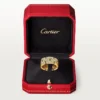Anillo Maillon Panthere, 3 filas con medio pavé de diamantes – Oro amarillo, diamantes – Cartier